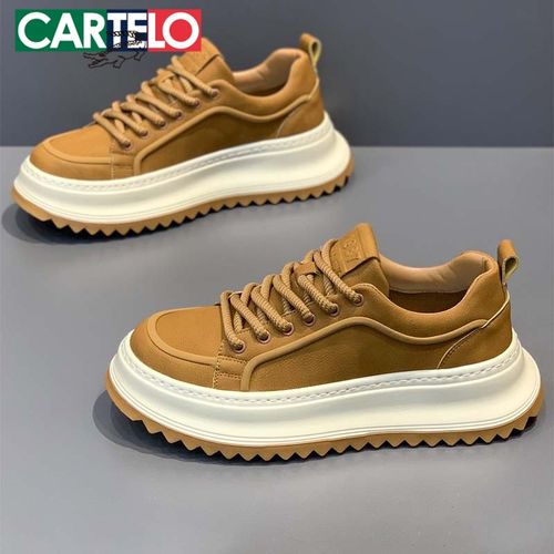 卡帝乐鳄鱼男鞋冬季新款潮流百搭男士休闲板鞋时尚厚底运动潮鞋子主图