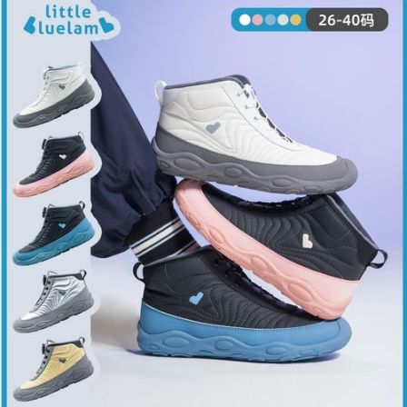 littlebluelamb/小蓝羊2025冬季男女童校园防滑加绒户外运动鞋