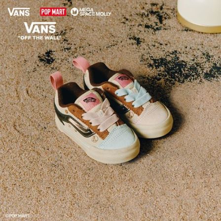 Vans范斯儿童官方 Vans x SPACE MOLLY联名Knu Skool拼色小童板鞋