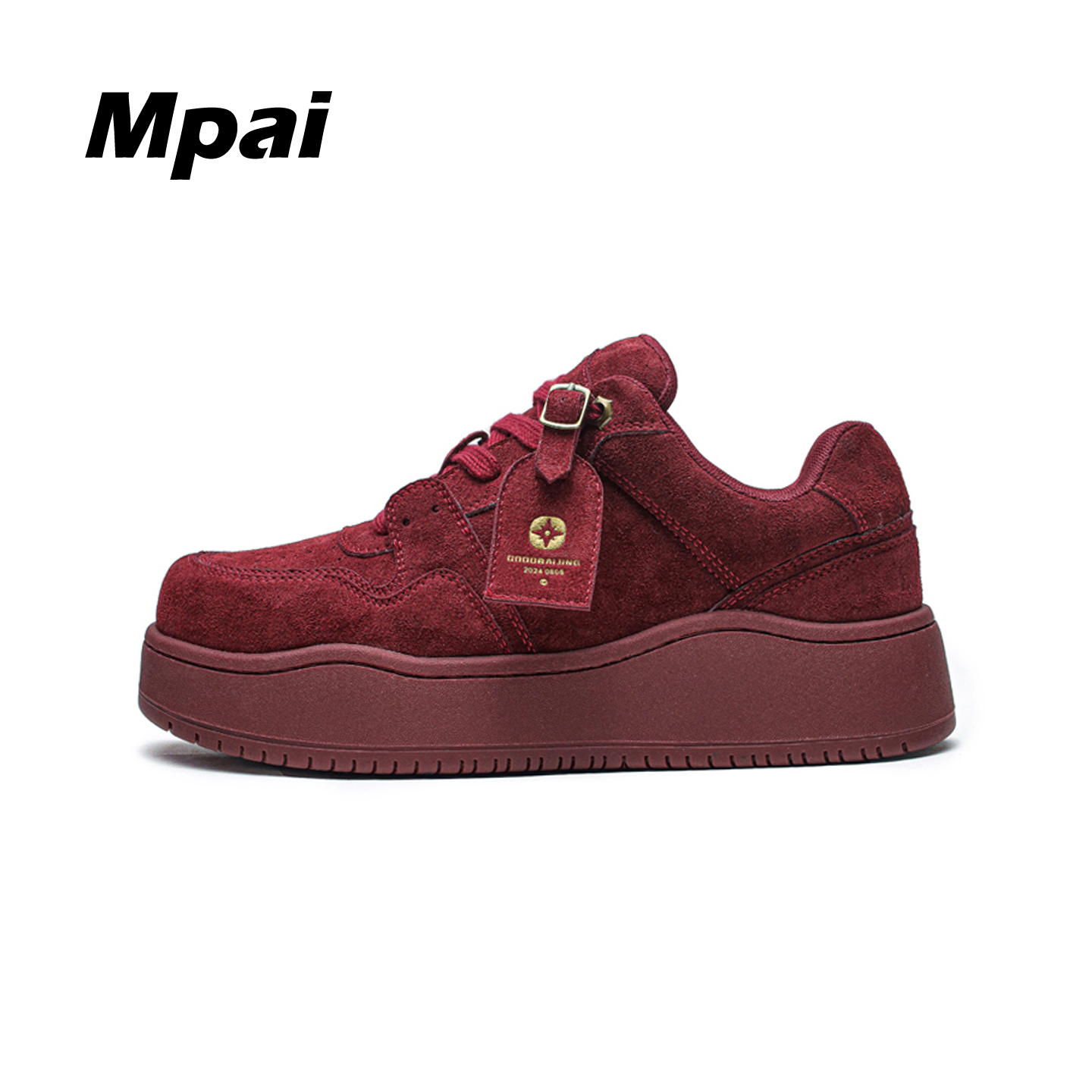 梦牌 美式复古时尚板鞋反绒皮厚底运动休闲鞋百搭情侣鞋子 男女款主图