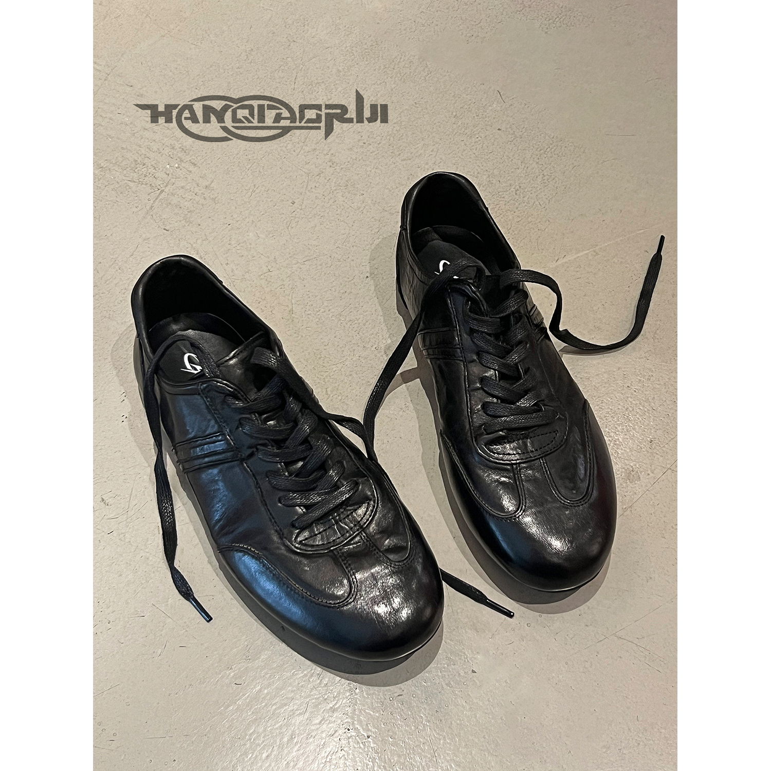 韩桥日记[幽渊系列]"徒步"手工水洗马皮德训鞋通勤训练鞋真皮板鞋主图