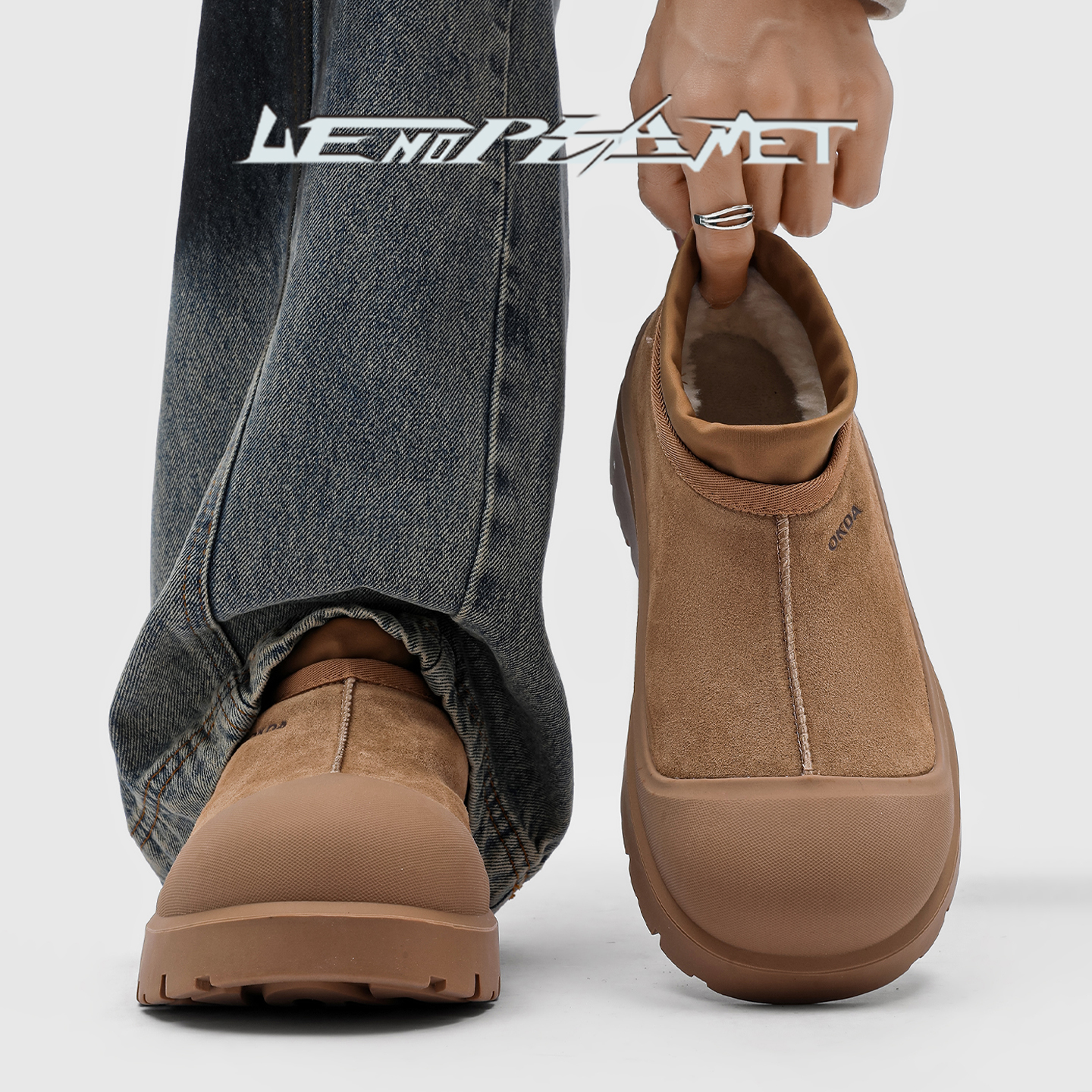 王一博同款厚底保暖雪地靴情侣冬季新款棉鞋女防滑加绒面包鞋男潮主图