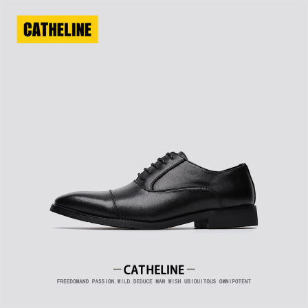 美国CATheline男士皮鞋秋季三接头正装商务尖头结婚新郎牛津鞋子