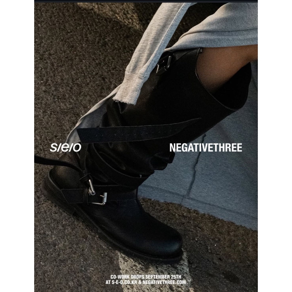SEOXnegativethree联名韩国小众设计师品牌堆叠长筒靴主图