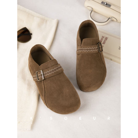 K姐 全麦面包厚底勃肯鞋 秋冬季刚需软弹脚感百搭增高鞋子