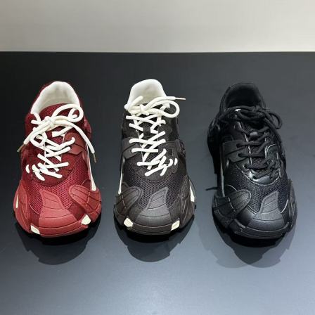 小掌柜家E01复古拼接老爹鞋女2025网面透气厚底运动休闲鞋百搭