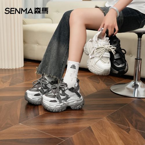 SENMA/森马增高9cm老爹鞋女25秋新款时尚潮鞋厚底休闲小个子女鞋主图