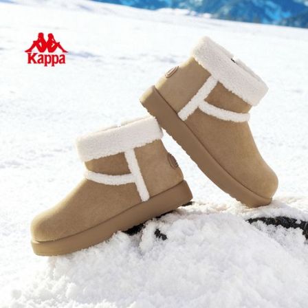 Kappa/卡帕【小丑靴】背靠背雪地靴冬季加绒保暖防滑一脚蹬女鞋10CZ