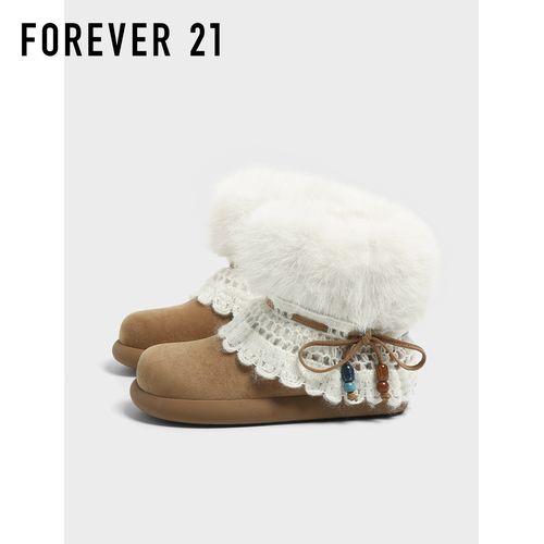 双11好物F21雪地靴女款2025冬季软底加绒加厚保暖防滑超可爱棉鞋主图