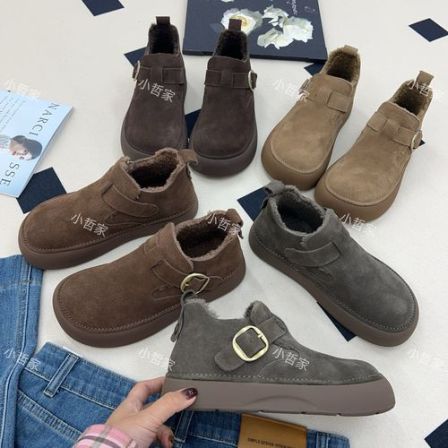 【大棉】秋冬深口丁字式圆头时尚休闲鞋百搭休闲保暖勃肯鞋28628