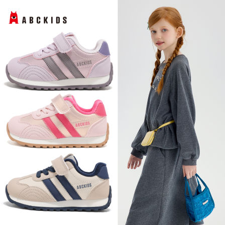 abckids童鞋儿童运动鞋2025冬季新款鞋子女童二棉鞋加绒阿甘鞋女