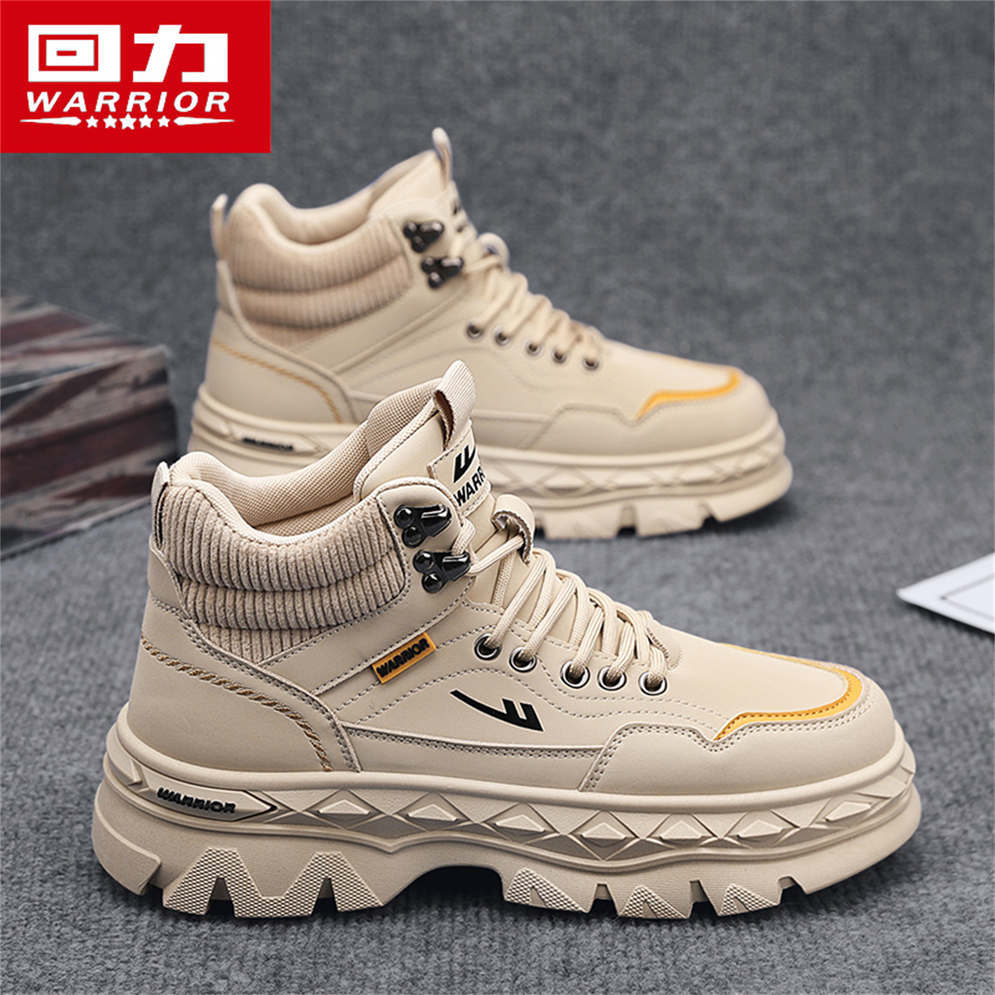 回力高帮男鞋2025新款秋季高运动休闲工装劳保防滑耐磨工装马丁靴主图