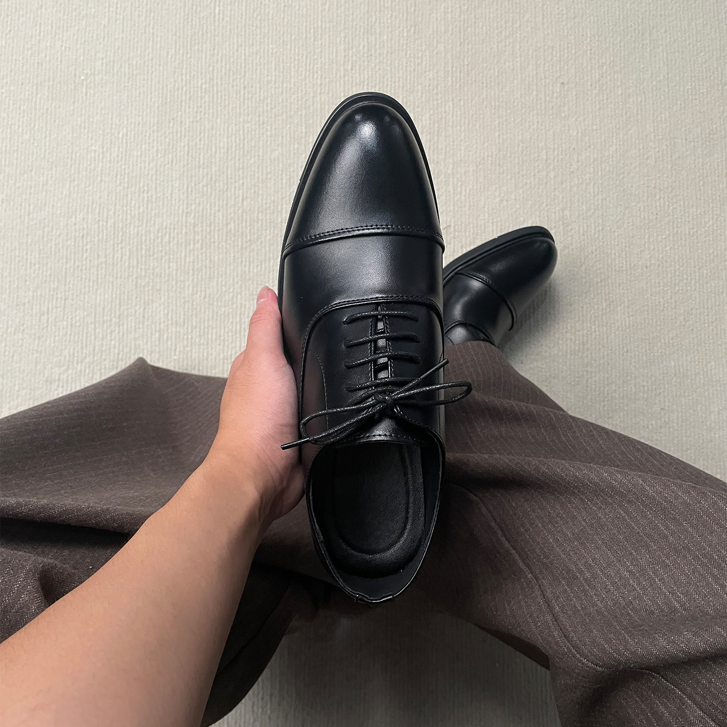 隐形增高牛津三接头皮鞋男6cm内增高男士皮鞋英伦商务装结婚男鞋主图