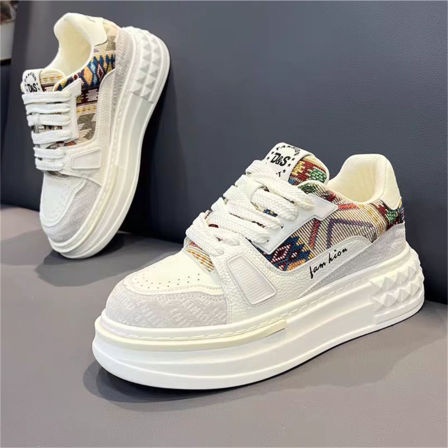 欧洲站男鞋秋季原创设计学生百搭小白鞋2025新款潮流运动面包板鞋