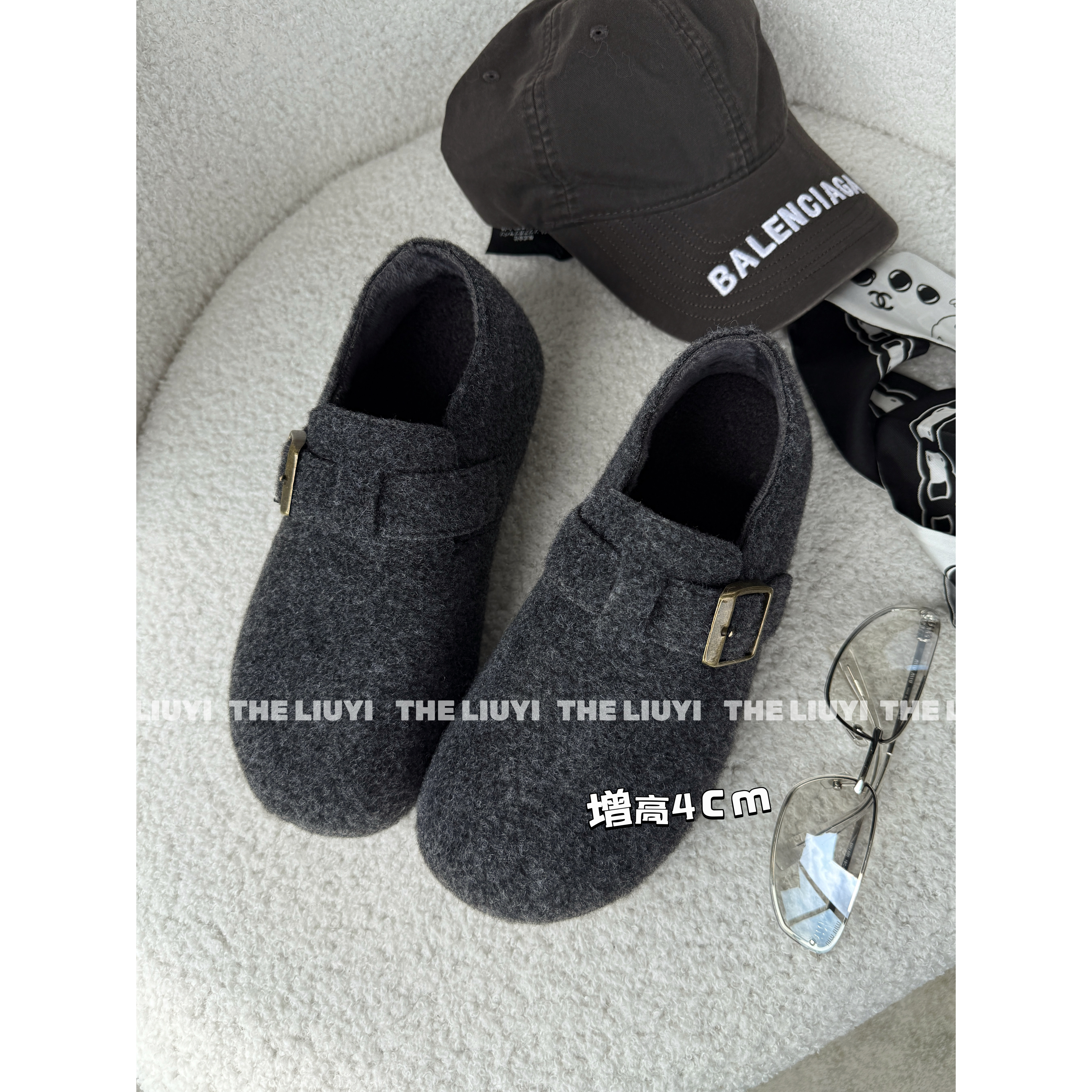 【LIUYI】内增高保暖博肯鞋2831主图