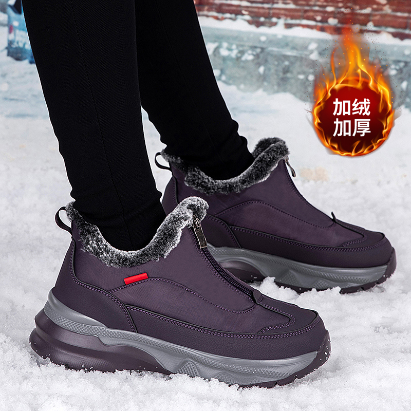 张凯丽雪地靴女款2025新款冬季加绒加厚妈妈鞋中老年人防滑大棉鞋主图