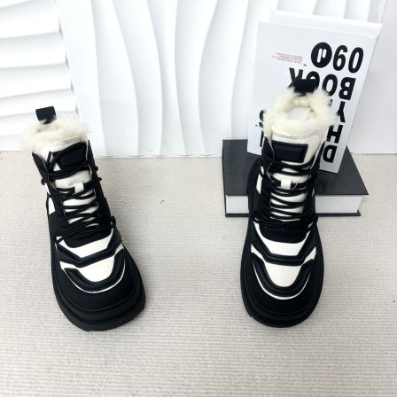 【与然良品】3029-6爆款百搭时尚[羊毛]休闲雪地靴D