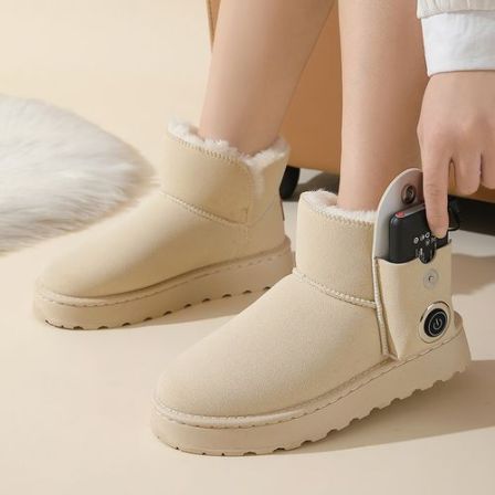 乐享飞驰智能加热鞋电暖鞋加热雪地靴室外暖足暖脚神器移动充电源