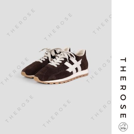 之柔【可可阿甘鞋】意大利进口胎牛反绒复古舒适运动鞋百搭德训鞋女