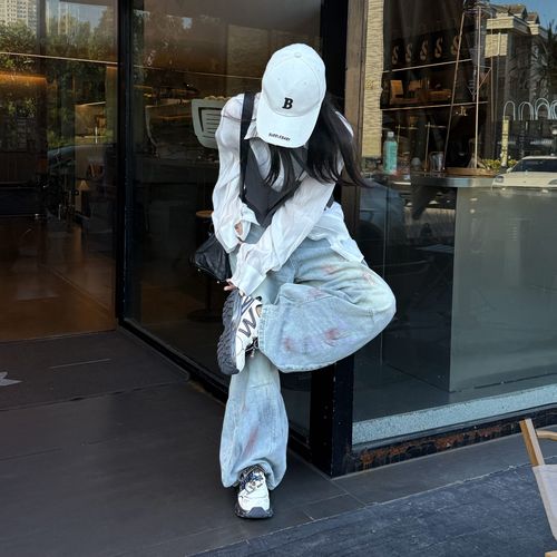 小发喵 磨砂网面撞色廓形｜立体珠饰厚底机能潮奢百搭老爹鞋 999主图