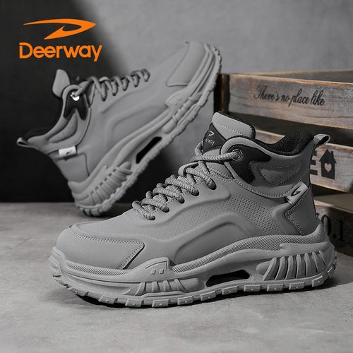 德尔惠马丁靴男鞋秋冬高帮休闲工装靴防水户外运动登山徒步沙漠靴主图