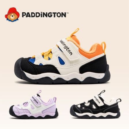 帕丁顿熊儿童冬季户外运动鞋加绒加厚学步机能鞋潮款软底鞋-PD881