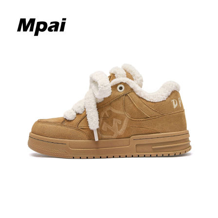 梦牌 时尚板鞋冬季百搭加绒加厚保暖棉鞋情侣东北雪地鞋子 男女款