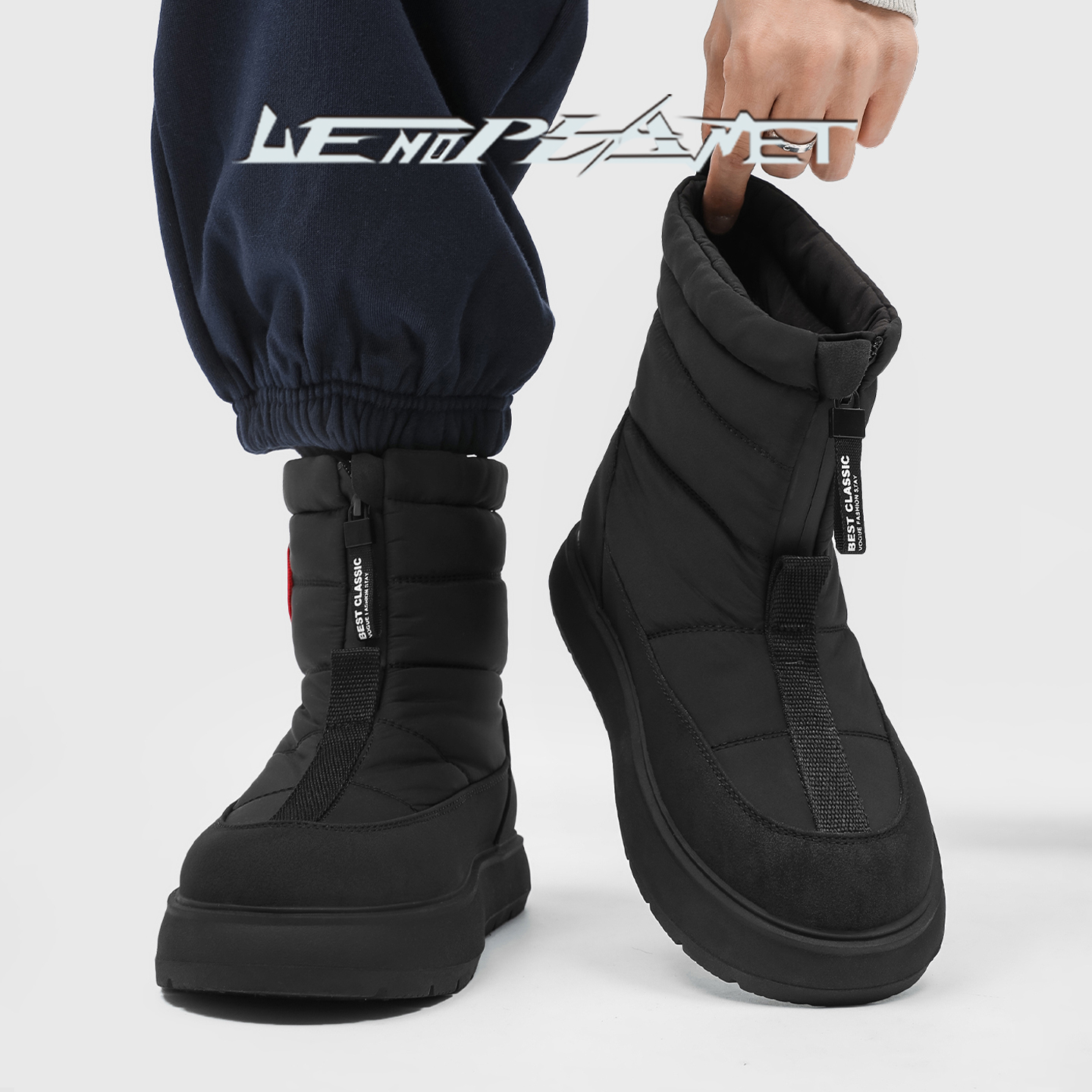 上野行星东北户外防寒雪地靴冬季经典百搭加绒加厚防滑保暖棉鞋主图