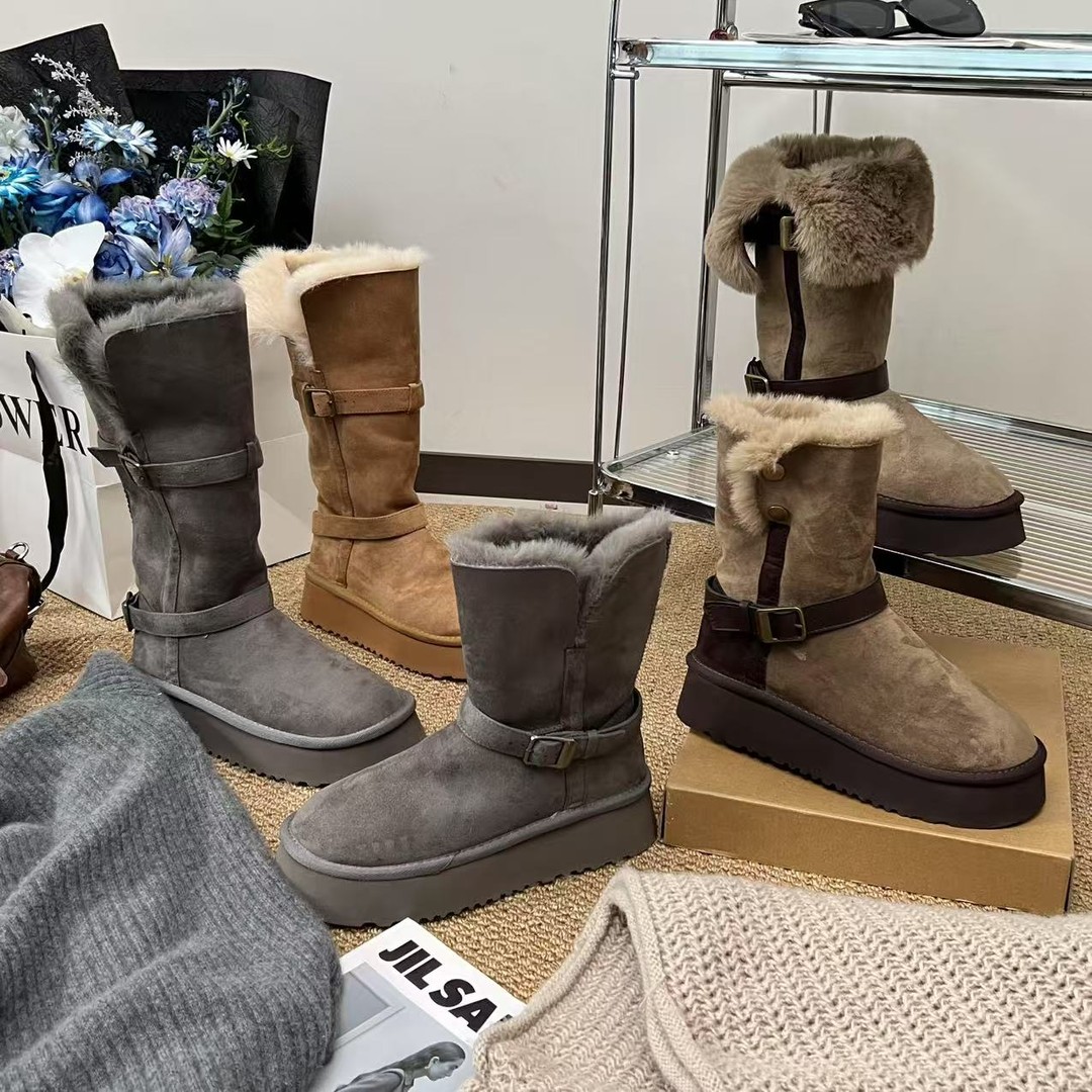 小小苏巧卡丨防水防滑冬季长筒保暖雪地靴高筒靴子雪地棉EDX55897主图