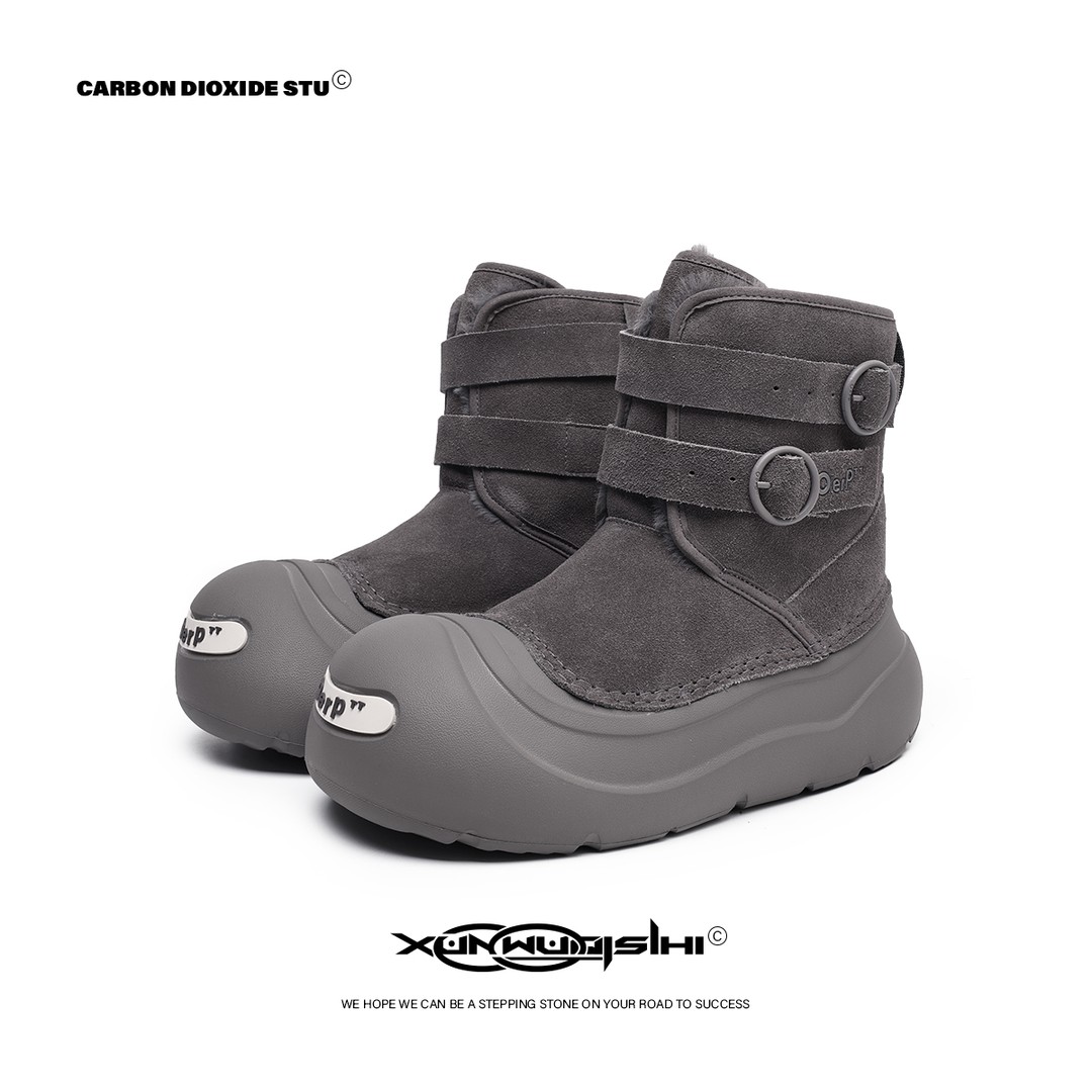 雪地靴保暖休闲情侣时尚雪地靴加厚高帮冬季-6669/6661主图