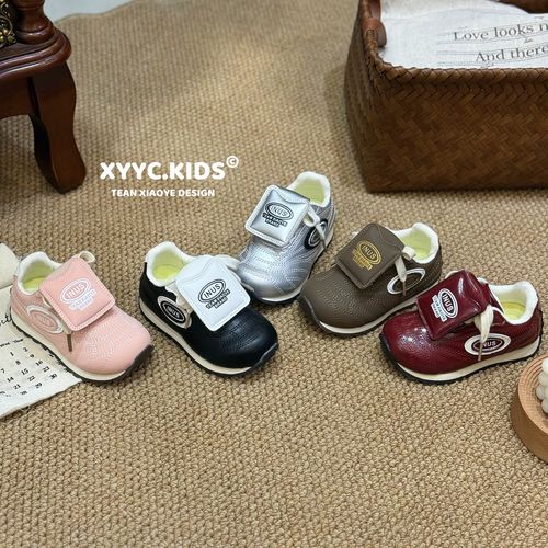 【小也-足弓机能鞋】（单里+加绒）秋冬韩系加绒男女童软底防滑运动鞋主图