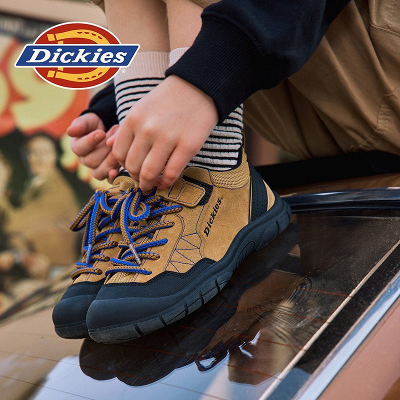 Dickies儿童登山鞋冬季新款童鞋男童女童户外鞋中大童丑萌加绒鞋主图