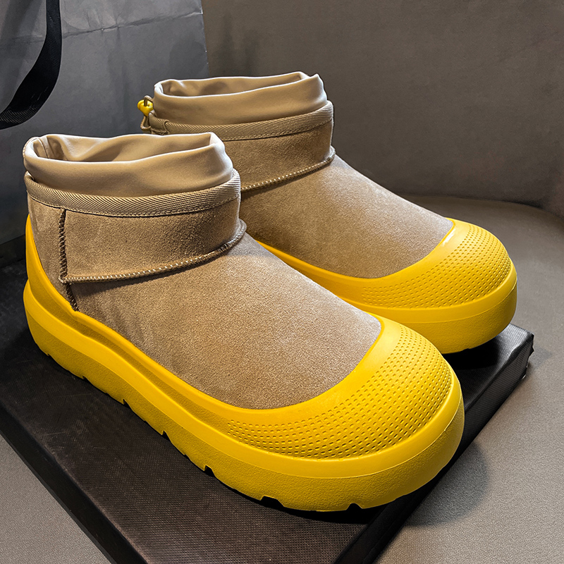 王一博同款雪地靴塔斯曼加绒加厚男女款冬季新款羊皮毛一体棉鞋子主图