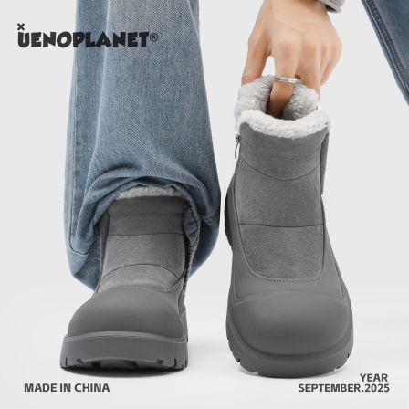 OKKO2025冬季户外百搭新款厚底雪地靴男款保暖加绒东北棉鞋雪地靴