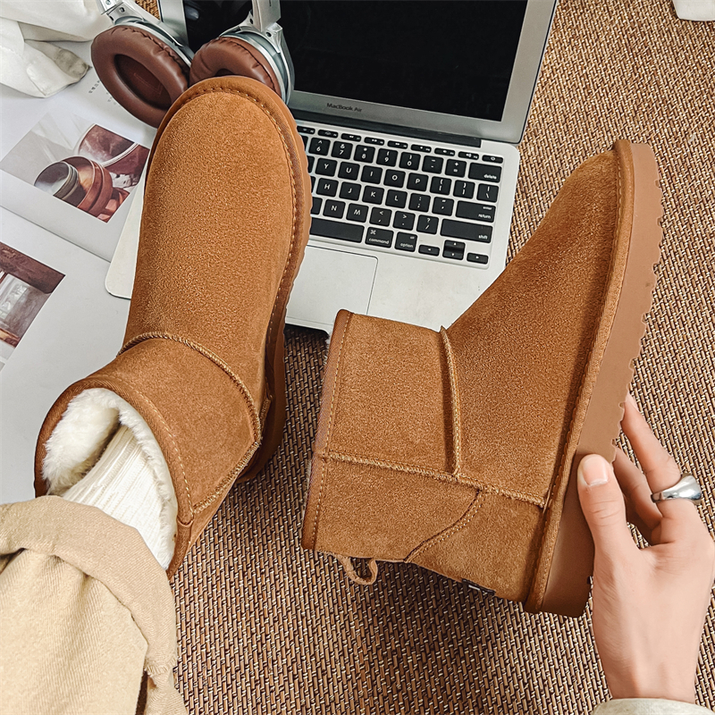 雪地靴男女情侣2025新款冬季防水防滑东北户外加绒加厚高筒大棉鞋主图