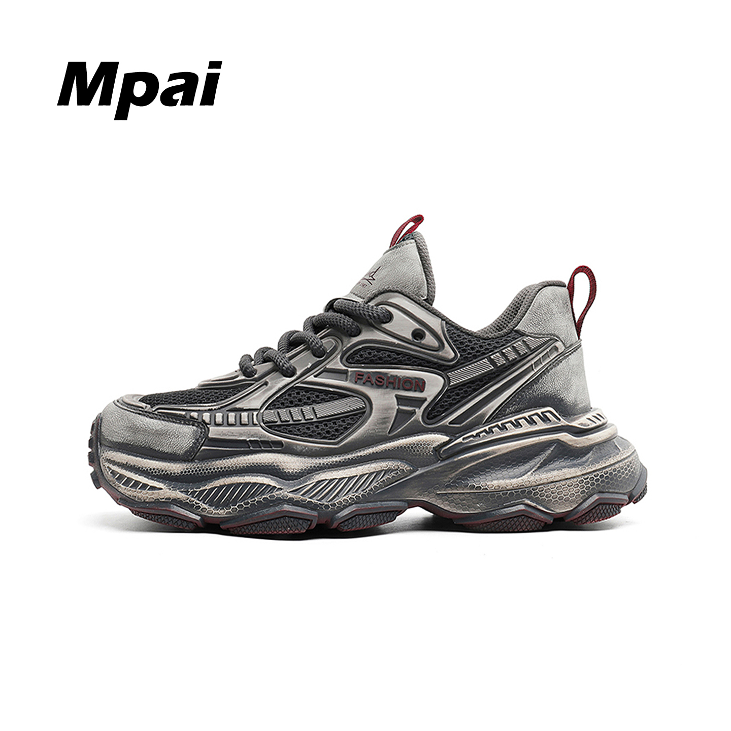 梦牌 时尚复古老爹鞋网面透气百搭运动跑步鞋厚底增高休闲鞋 男款主图