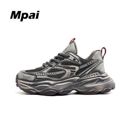 梦牌 时尚复古老爹鞋网面透气百搭运动跑步鞋厚底增高休闲鞋 男款