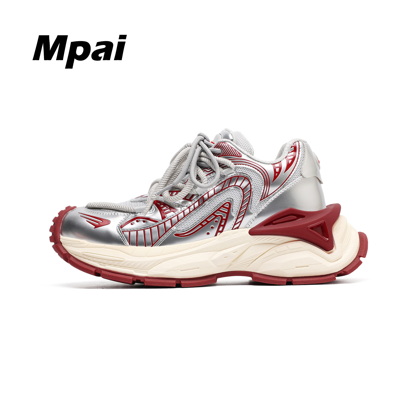 梦牌 机能风老爹鞋时尚百搭运动休闲鞋8CM内增高情侣潮鞋 男女款主图