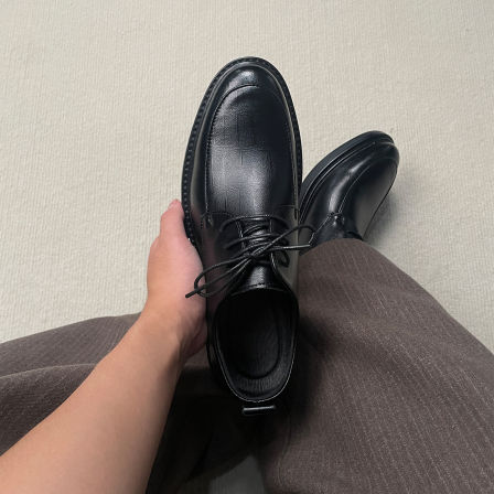 皮鞋男士商务正装英伦尖头8cm隐形增高鞋男休闲通勤结婚新郎皮鞋