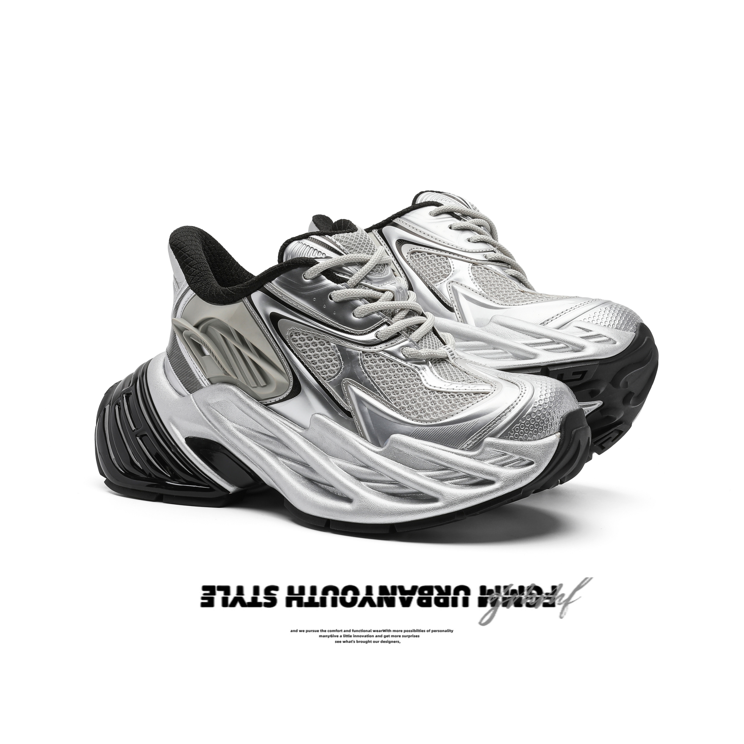 FGMM奇迹行者隐形增高11cm老爹鞋网面机甲厚底潮流男鞋2025秋季款主图