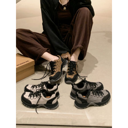 葡萄妈studiolee增高4.5cm~ 时髦撞色系带轻便爬山户外老爹运动鞋