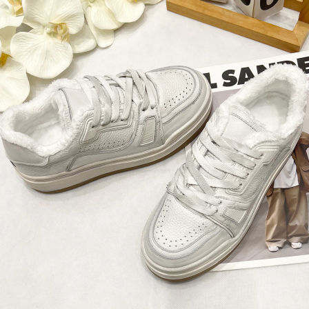 多多家欧洲站欧货脏脏鞋时尚做旧荔枝纹牛皮板鞋加绒小白鞋休闲鞋