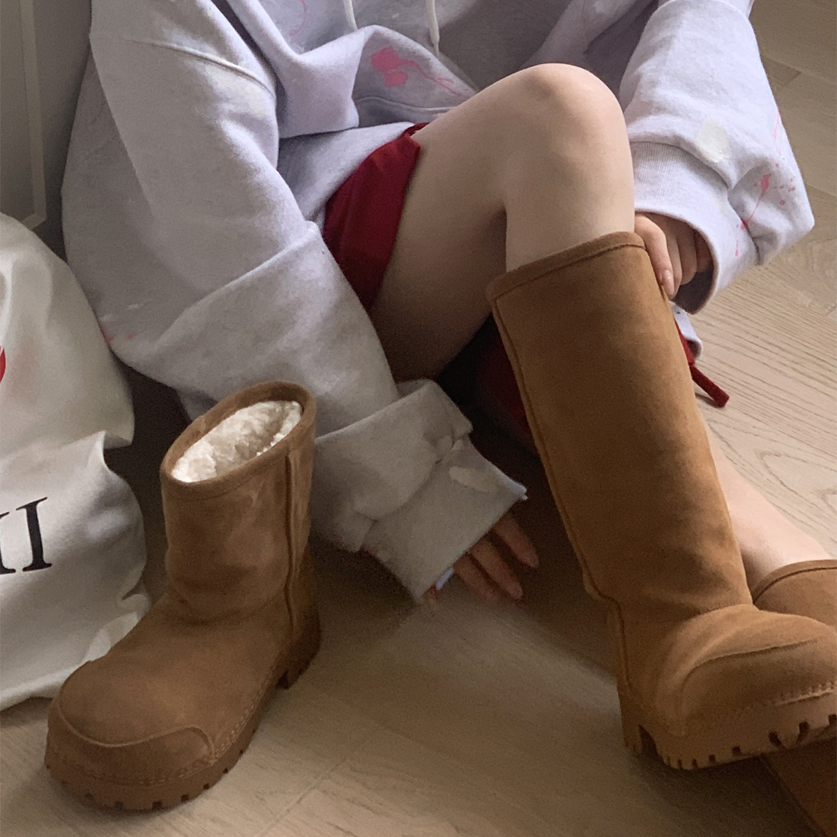 JKICHI  seeubaby韩国东大门代购  冬季毛茸茸保暖雪地靴主图