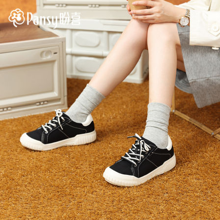 Pansy盼喜日本帆布鞋好穿脱休闲百搭超轻舒适板鞋2025年秋新款