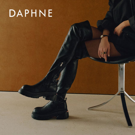 达芙妮云软过膝靴女真皮靴子女2025新款厚底长筒靴秋冬骑士靴长靴