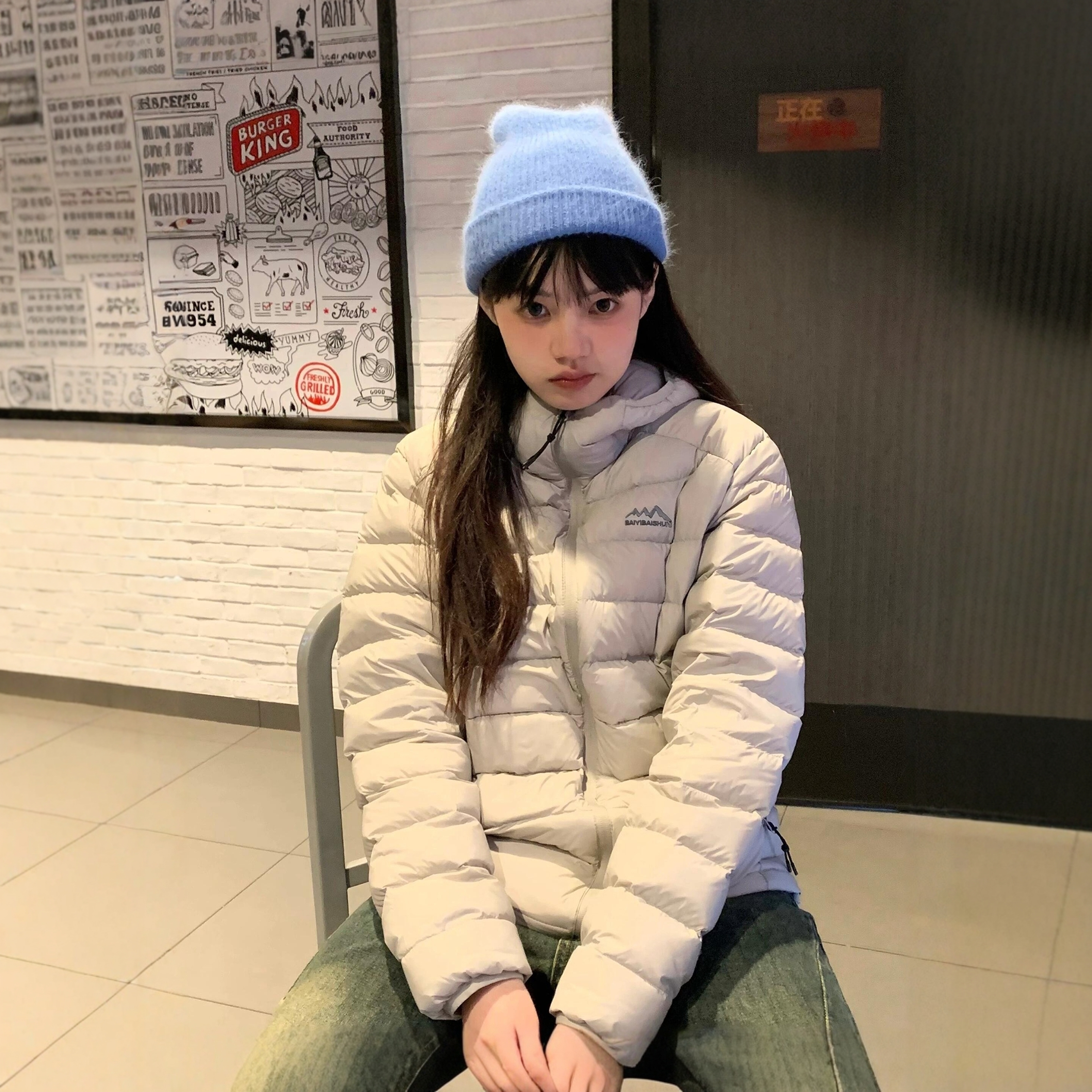 2025新款冬季排骨羽绒棉服女轻薄韩系显瘦短款高级感棉袄情侣外套主图