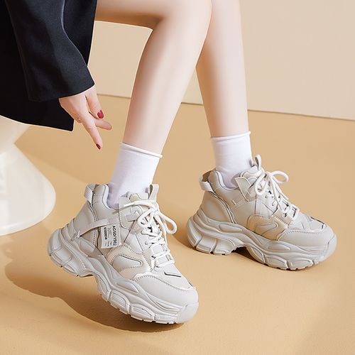 老爹鞋女款2025新款秋冬季厚底轻便显脚小增高休闲运动港风网红AA主图