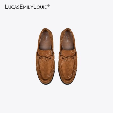 LUCASEMILYLOUIE 欢姐0220牛皮绒一脚蹬平底休闲乐福鞋250134