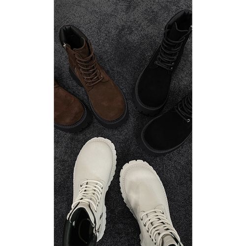 龙叨叨新款复古重工设计款马丁靴男潮流百搭休闲厚底户外工装短靴主图