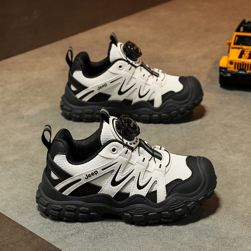jeep男童鞋子皮面防水秋冬2025新款童鞋户外登山鞋男孩儿童运动鞋主图